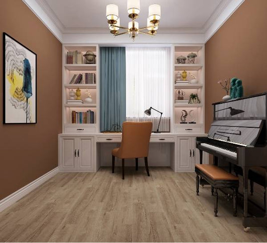 Vinyl sheet roll flooring apply to home